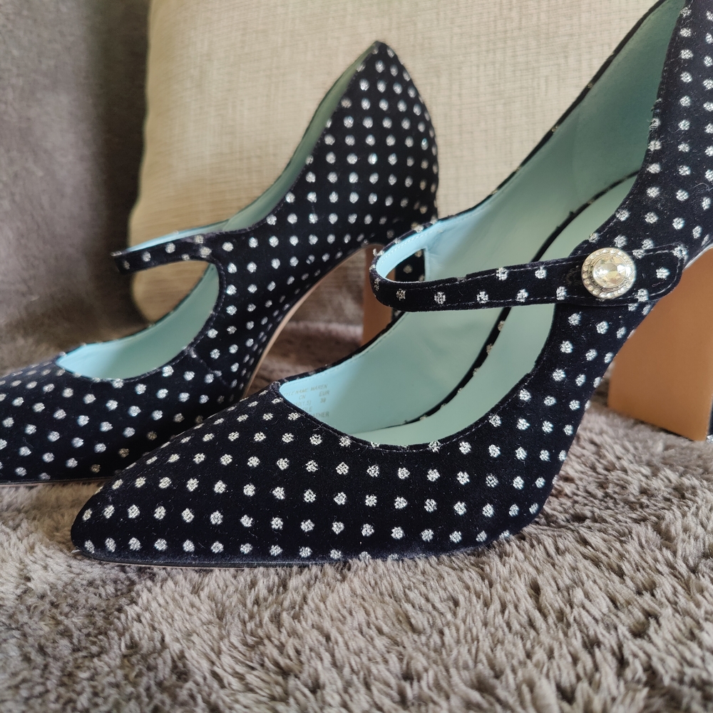 Kate Spade Black and White Polka Dot Heels